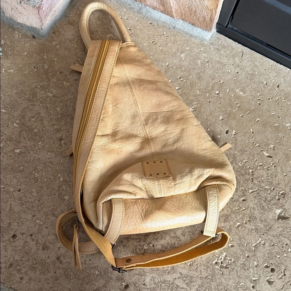 We The Free Tan Soft Leather - Sling Bag Backpack - Excellent Condition